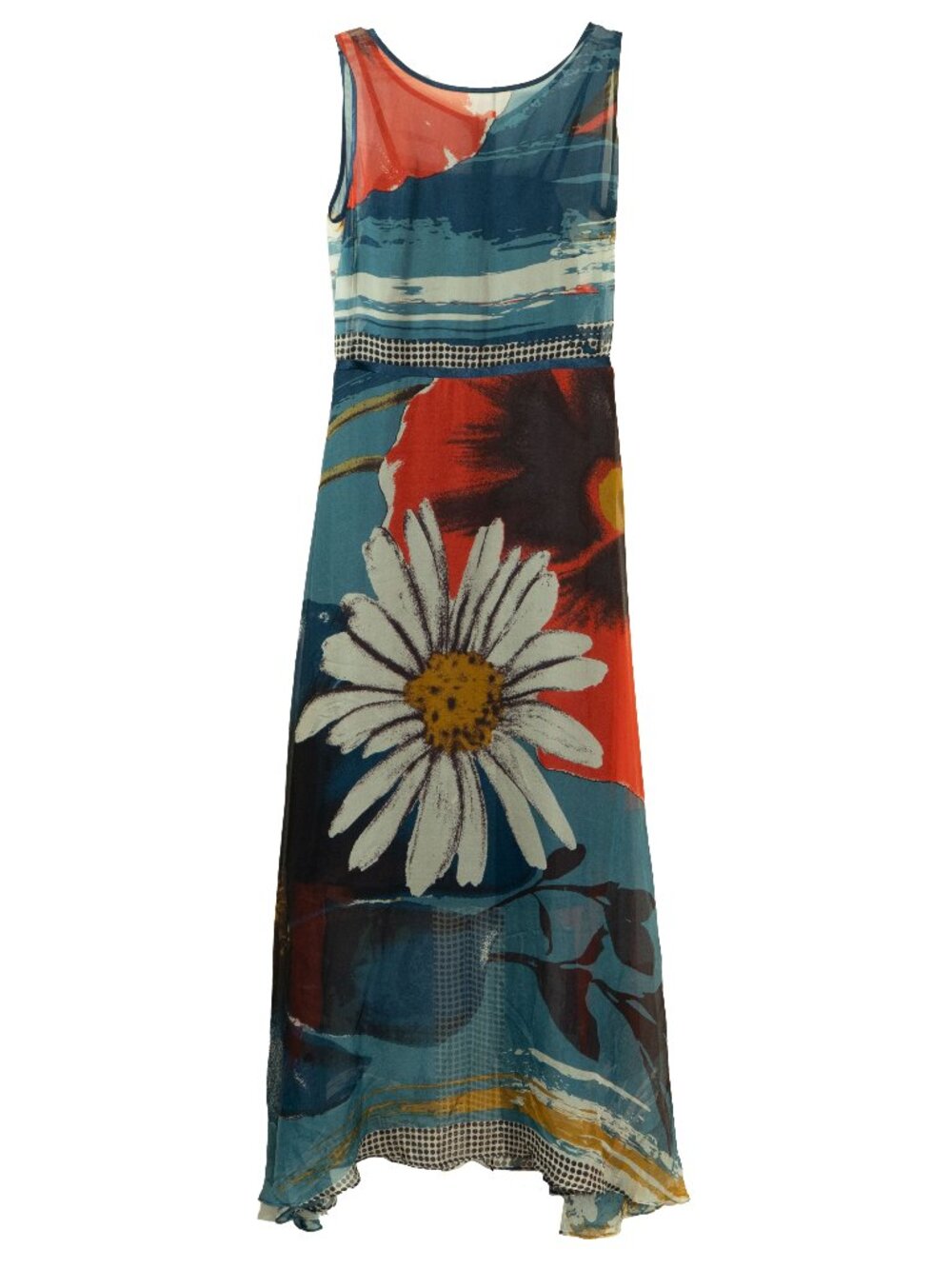 Anna Sui Dress Y2k Maxi Prom Dress 100% Silk Gilmore